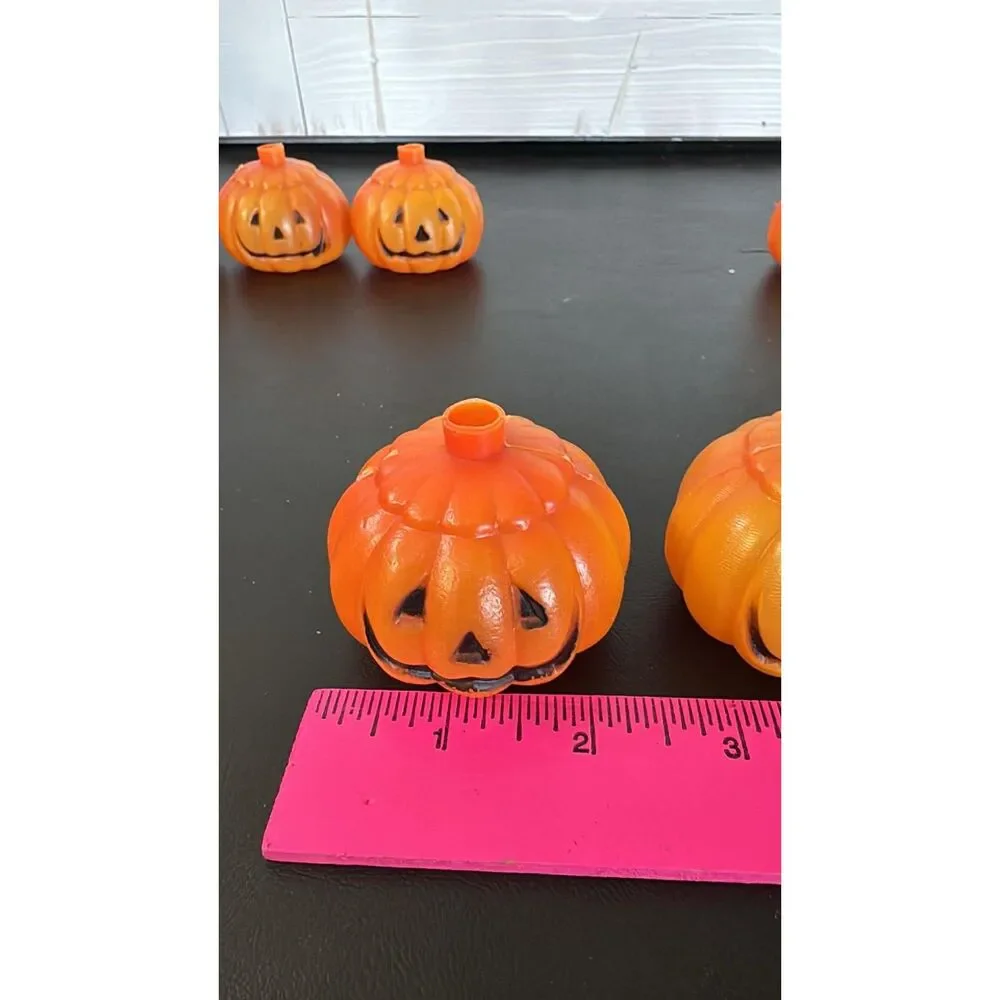 8 Vintage Pumpkin Halloween String Light Covers Replacement  Hard Plastic
